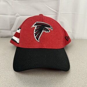 Atlanta Falcons‎ New Era 39THIRTY Onfield NFL Striped Red Football Hat Size L/XL